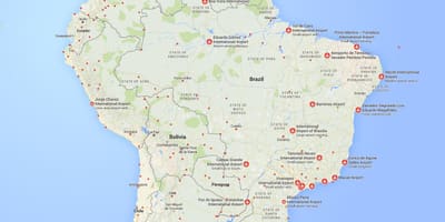 国际机场在巴西的地图
