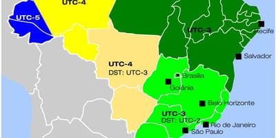 地图巴西时区