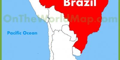 地图，巴西在南美洲